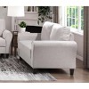 TiramisuBest Modern Transitional Sand Hued Textured Fabric Upholstered 1pc Loveseat Attached Cushion Living Room Furniture, Modular Sectiona - 3 of 4