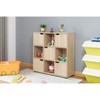 Basicwise9 Cube Wooden Organizer With 5 Enclosed Doors and 4 Shelves - image 2 of 4