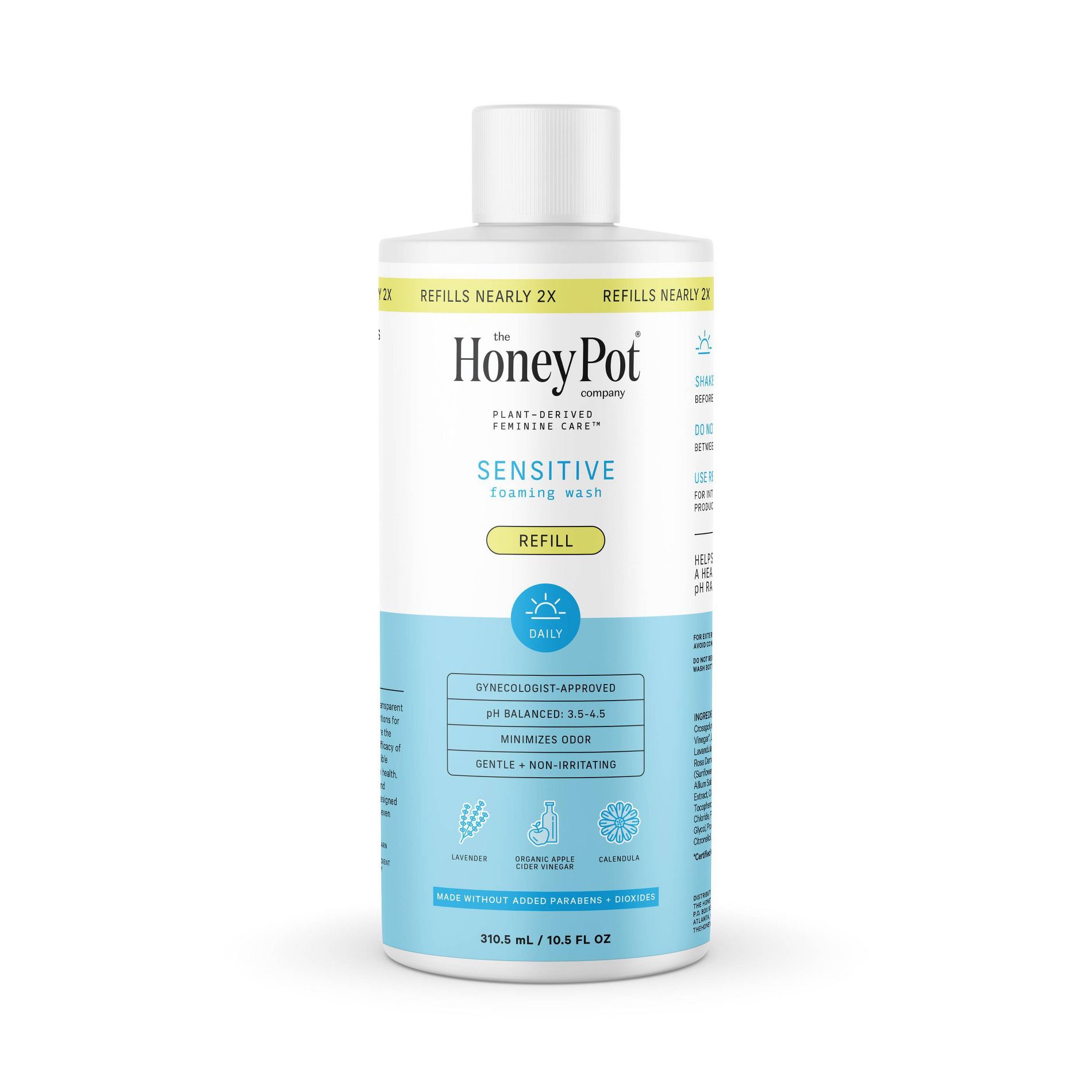 The Honey Pot Company Sensitive Foaming Wash Refill - 10.5oz