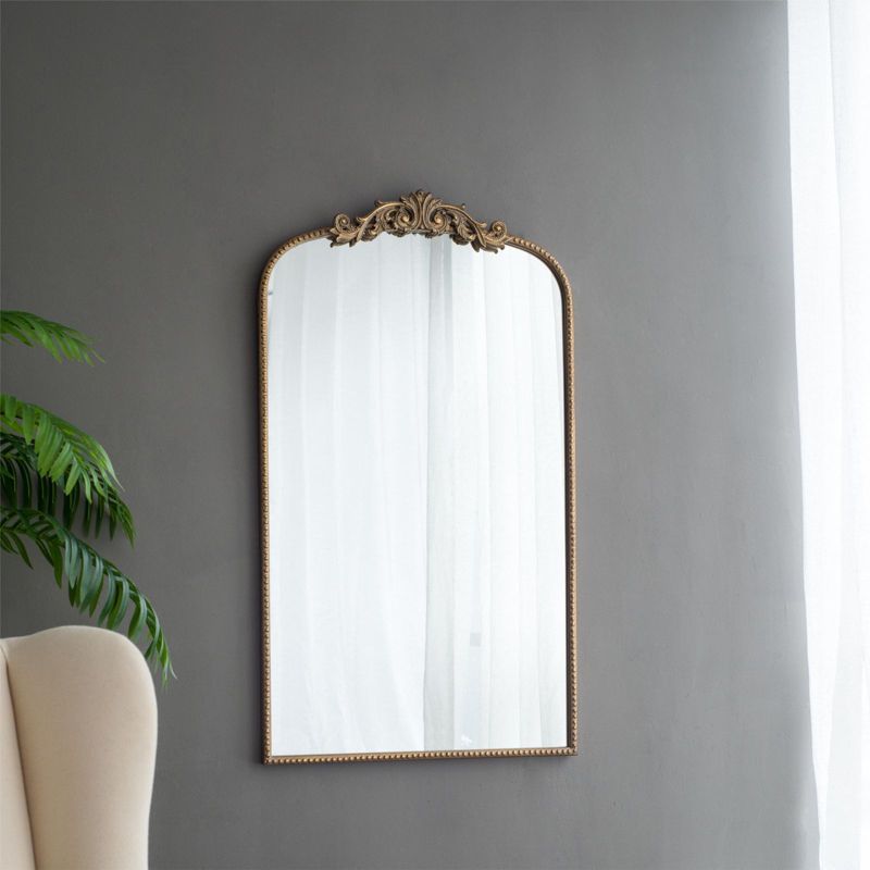 Cerys Anthropologie Wall Mirror,Baroque Inspired Wall Decor Mirror,Arch Mirror with Rectangular Gleaming Primrose Framed Mirror-The Pop Home, 3 of 9