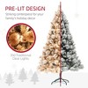 TopComfy Christmas Tree Stand 6.5ft Prelit Flocked Christmas Tree with Easy Setup, Green, 45.3"*45.3"*76.8" - 4 of 4