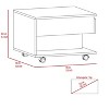 Vynxaria Lift Top Coffee Table - Stylish Storage Solution with Locking Wheels - 3 of 4