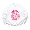 Simply Sage Market Teacher Life Leopard Smiley Face Sweatshirt - 2 of 4