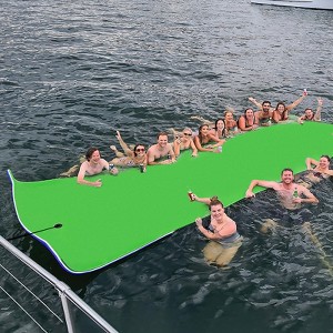 Huxxion Floating Water Mat 9/12/18 Ft, 3 Layer Tear Resistant XPE Foam Floating Mat for Lake Pool Beach and Ocean - 1 of 4