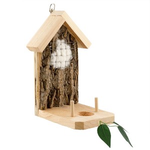 Uncle Dunkels Backyard Hummingbird Nester; Rustic Handmade Hummingbird Nest Builder - 1 of 4
