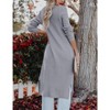 Womens Cardigan Knee Length Ribbed Open Front Cardigan Lightweight Sweater Jacket - 2 of 4