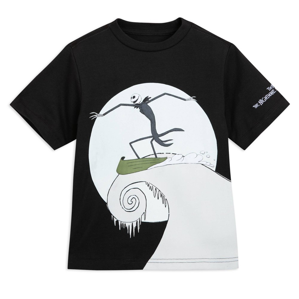 Boys' The Nightmare Before Christmas Jack Skellington Surfing Short Sleeve Graphic T-Shirt - L - Disney Store