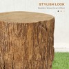MOEPISY Concrete End Table with Wood Grain Finish, for Indoors and Outdoors, Natural - 4 of 4