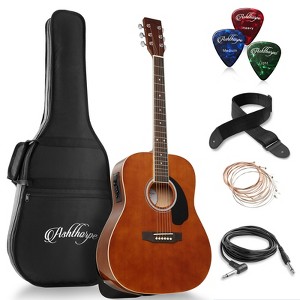 Ashthorpe Full-Size Dreadnought Acoustic Electric Guitar Package with Premium Tonewoods - 1 of 4
