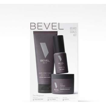 BEVEL Men's Beard Grooming Kit - Beard Oil, Beard Conditioner and 2-in-1 Beard Balm & Hair Pomade - 3 fl oz/3ct
