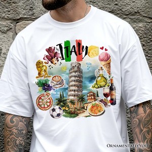 Artistic Italy Landmarks T-Shirt, Italian Tee and Souvenir | OrnamentallyYou - 1 of 4