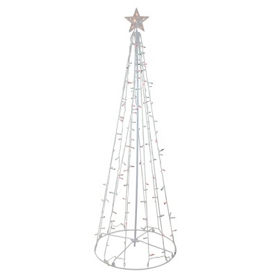 Northlight 6' Red And Green Lighted Show Cone Christmas Tree Outdoor ...