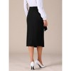 INSPIRE CHIC Women's Work Straight Knot Twist Office Tie Waist Midi Skirts - 4 of 4