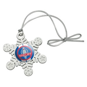 Shelby Cobra Vintage Logo Metal Snowflake Christmas Tree Holiday Ornament - 1 of 3