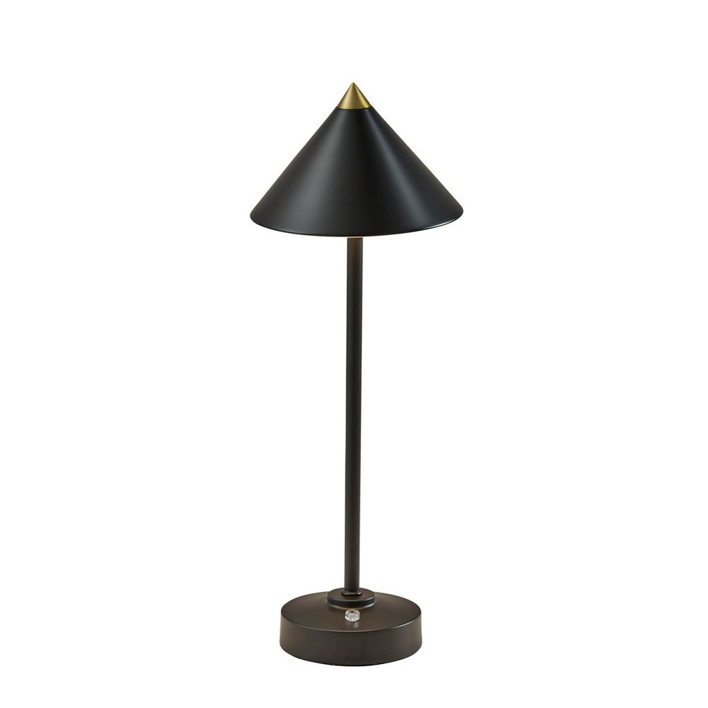 Photos - Floodlight / Street Light Adesso Ritchie Cordless Table Lamp: 15" Height, Touch Dimmer, IPX4, Metal 