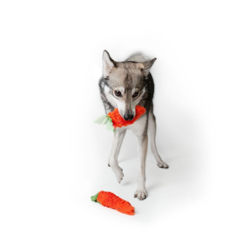 Midlee Plush Carrot Easter Dog Toy- Pack of 2, 5 of 10