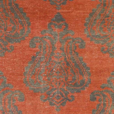 Memphis Coral and Charcoal Hand-Knotted Wool Area Rug 2' x 3'