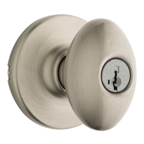 Kwikset 400ao S Aliso Keyed Entry Door Knob Set With Smartkey Satin Nickel