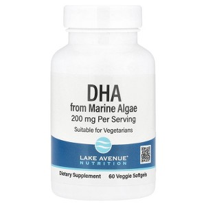 Lake Avenue Nutrition DHA from Marine Algae, 200 mg, 60 Veggie Softgels - 1 of 3