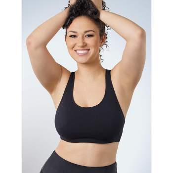 Leading Lady The Brigitte Full Coverage Wirefree - Molded Padded Seamless  Bra in Black, Size: 36F