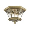 Livex Lighting Monterey/Georgetown 2 - Light Flush Mount in  Antique Brass - 3 of 4