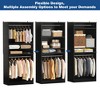 Besiost 36" Wooden Closet Organizer with Adjustable Shelves, Freestanding Wardrobe with Hanging Rails - 2 of 4