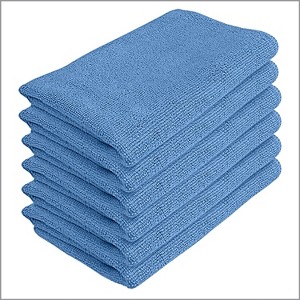 Lola Products Jumbo Microfiber Cleaning Cloths, Reusable & Machine Washable, Cleans with just Water, 16" x 14", 45 Grams, 6 Pack - 1 of 4