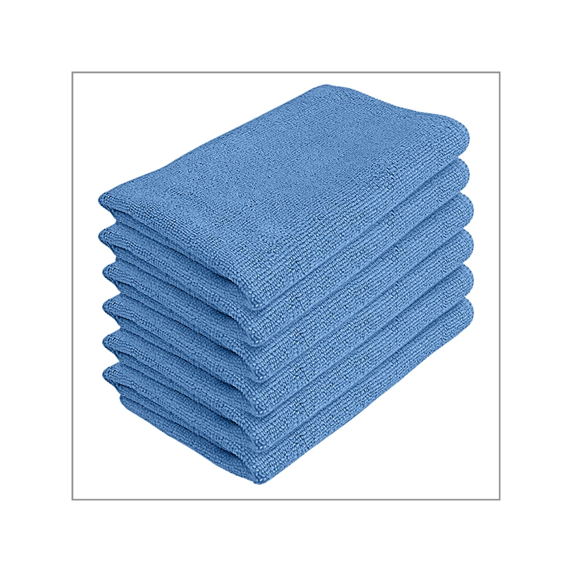 LOLA Jumbo Microfiber Cleaning Cloths, 6 Pack, Reusable & Machine Washable, Cleans with just Water, 16" x 14", 45 Grams