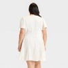 Women's Short Sleeve Button-Front Mini A-Line Dress - Universal Thread™ - 2 of 3