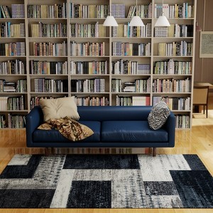 LOVEVOOK Modern Area Rug for Living Room, 5x7 Feet Large Geometric Rug Floors Decor for Bedroom, Patchwork Carpet for Office Dining Room - 1 of 4