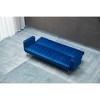 Vynxaria Velvet Sofa Bed - Stylish & Compact with Golden Metal Legs for Small Spaces - 2 of 4