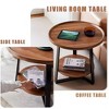 Round Coffee Table, 2-tier Modern Side Table With Storage Shelf, Round Coffee Table Sofa Table - 2 of 4