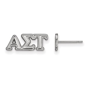 Black Bow Jewelry Sterling Silver Alpha Sigma Tau Greek Life Stud Earrings - 1 of 3