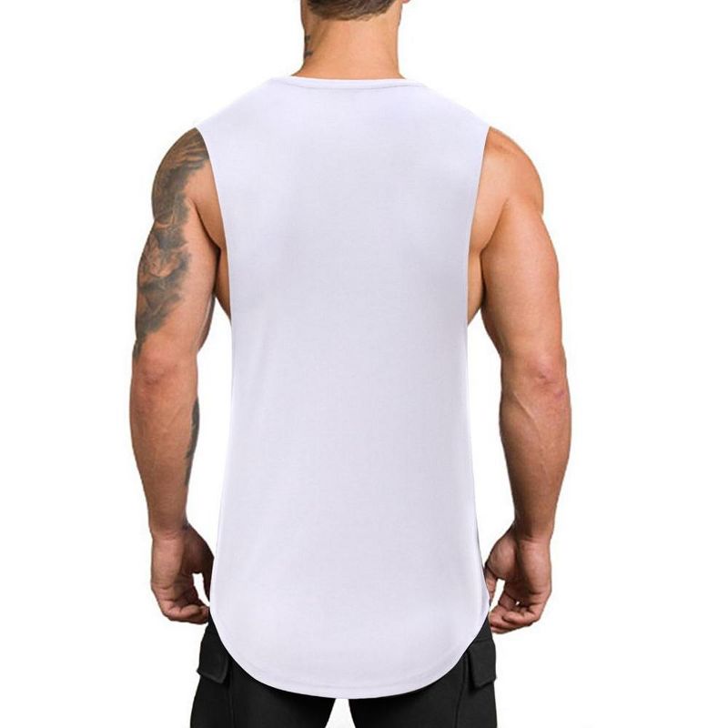 3 Pack Mens Muscle Tank Tops Quick Dry Sleeveless Cut Off Shirts Bodybuilding Gym Workout Shirt, 4 of 7