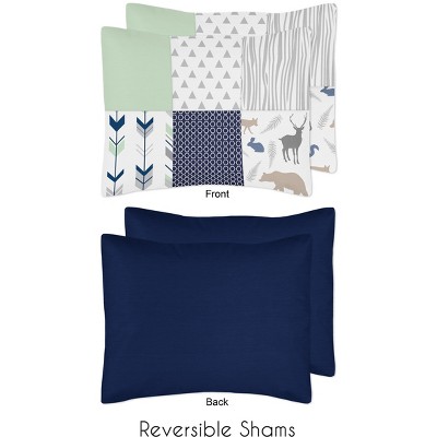 Sweet Jojo Designs Full/Queen Comforter Bedding Set Woodsy Blue, Green and Grey 3 pc — фото 5