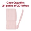 Smarty Had A Party Pink Baroque Plastic Dinner Knives - 480 pcs - 4 of 4