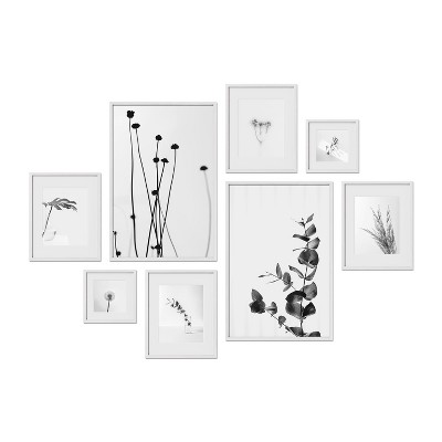 Haus and Hues Cardiff Gallery Wall Frame Set with Real Glass and Mat