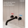 YAWWALK Double-Handle Wall Mount Roman Tub Faucet  (Valve Included) - 4 of 4