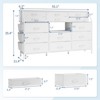 Dresser for Bedroom with 14 Drawers, 55" W Dresser with Side Pocket, Fabric Dressers & Chests of Drawers with Shelves, Sturdy Frame, Wood Top - 4 of 4