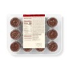 Christmas Double Chocolate Mini Cupcakes filled with Chocolate - 10oz/12ct - Favorite Day™ - 2 of 3
