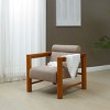 Nikolas Boucle Accent Chair - SFV4863 - Light Brown/Natural - Safavieh Couture - 2 of 4