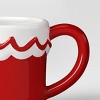 16 fl oz Christmas Earthenware Figural Stocking Mug - Wondershop™ - 3 of 3
