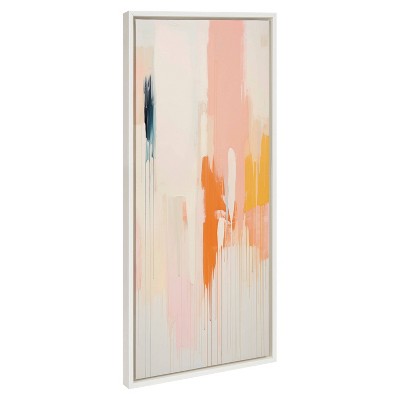Kate & Laurel All Things Decor 18"x40" Sylvie Fiesta Abstract Framed Canvas by Amy Lighthall White