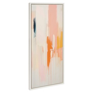 Kate & Laurel All Things Decor 18"x40" Sylvie Fiesta Abstract Framed Canvas by Amy Lighthall White - 1 of 4