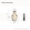LuxenHome Rustic Off-White with Gray Terracotta Urn Vase - 4 of 4