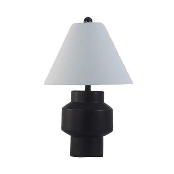 SAGEBROOK HOME 22" Modern Cylinder Table Lamp Black