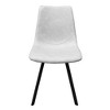 LeisureMod Markley Modern Leather Dining Chair With Metal Legs - 3 of 4