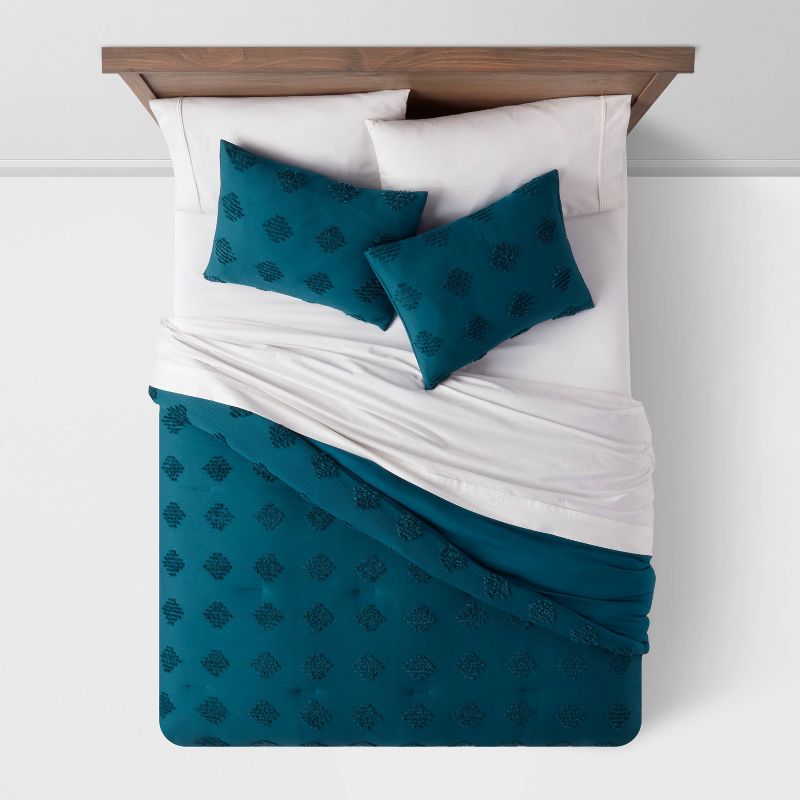 Tufted Diamond Crinkle Comforter and Sham Set - Threshold™, 3 of 7