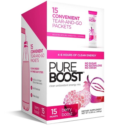 Pureboost Clean Energy Drink Mix - Berry Boost - 15ct