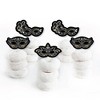 Big Dot of Happiness Masquerade - Dessert Cupcake Toppers - Venetian Mask Party Clear Treat Picks - Set of 24 - 2 of 4